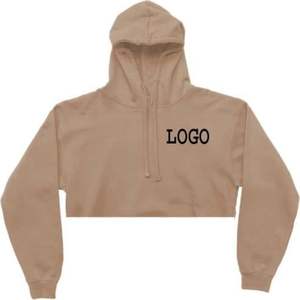 Sweat-shirt à capuche court esthétique pour femmes, en molleton surdimensionné, pour l'hiver, directement de l'usine - Product Image 6