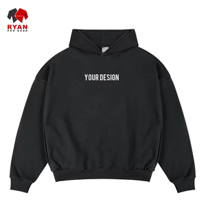 Jersey liso con capucha de algodón para hombre, sudadera clásica para uso diario informal, logotipo personalizado - Product Image 1