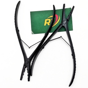 Pince à extensions à 2 trous en acier inoxydable de qualité professionnelle, écologique, avec logo personnalisé, outil capillaire de haute qualité - Product Image 6