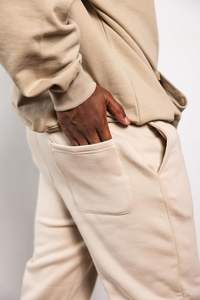 ชุดวอร์มผ้าฝ้าย 100% ระบายอากาศได้ดี แบบ unisex ลายเรียบ คุณภาพสูง สำหรับฤดูหนาว บุด้วยผ้าฟลีซ ความยาวเต็มตัว - Product Image 5