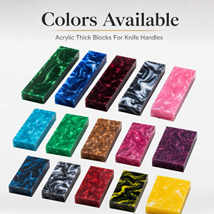 Custom Marble Pattern Acrylic Handle Blanks Knife Making <b>Material</b> for Chef Knife Folding Knife Outdoor Knife - Product Image 4