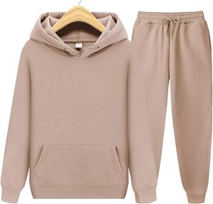Ensemble de survêtement de sport 2 pièces personnalisé pour hommes grande taille pantalons de survêtement à capuche et joggings 100% coton avec fermeture éclair pour l'hiver - Product Image 3