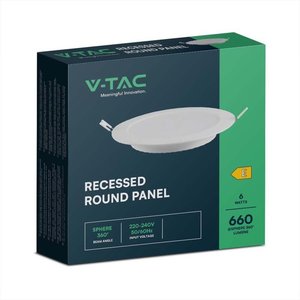 Faretto con pannello a LED rotondo da 6W, bianco freddo, diametro 120mm, faretto a SKU-7860/da incasso - Product Image 2