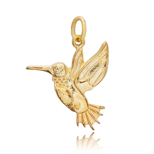Colibrí diseño de símbolo liso Plata de Ley 925 venta al por Mayor turco hecho a mano colgante liso encanto joyería fina - Product Image 3