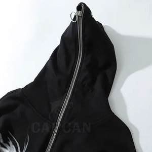 Capcon Sports Sudaderas con capucha de invierno para hombre Ropa informal de Pekín personalizada con cremallera lisa y cuello con capucha Técnicas de teñido liso - Product Image 5