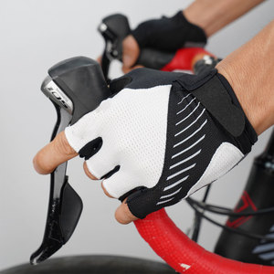 Gants de cyclisme unisexes demi-doigts Khirad Sports en cuir/maille/néoprène, couleurs personnalisables, respirants, anti-transpiration – Vente chaude - Product Image 6