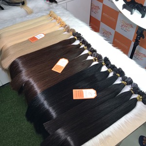 100% Extension de cheveux Remy humains avec pointe plate kératine cuticule vierge longue durée alignée du Vietnam - Product Image 4