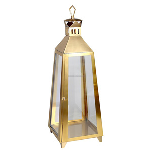 Lanterne à bougie en acier inoxydable, porte-bougie suspendu en métal pour décor de vacances, porte-bougie Portable lanterne - Product Image 4