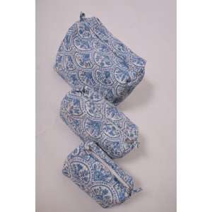 Indian Luxury Cotton Printed Durable Portable <b>Large</b> Capacity <b>Makeup</b> <b>Bag</b> Travel Zipper for Pouch Cosmetic Organizer - Product Image 6