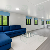 Maison modulaire préfabriquée de luxe en acier industriel, extensible, 4 chambres, conteneur de 40 pieds, classe 1a