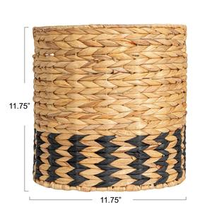 Cesta de Jacinto de Agua con Diseño de Rayas, Cesta de Almacenamiento Hecha a Mano, Ecológica, Hecha en Vietnam - Product Image 2
