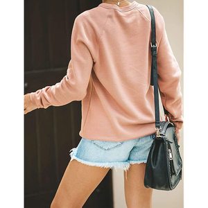 Sweat-shirt en tricot pour femme, style streetwear, respirant, à séchage rapide, avec logo imprimé sur le devant, 100% polyester, nouveau design - Product Image 3