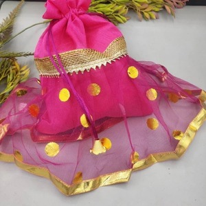 Bolsa de Potli de regalo de boda paquistaní indio, bolso, embragues, recuerdo de devolución, regalo de Acción de Gracias, regalo de inauguración de la casa, bolsa de mujer - Product Image 3