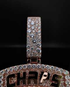 Pendentif personnalisé en argent sterling 925 avec moissanite VVS, plaqué or rose massif, bijoux glacés de style hip-hop, plaqué rhodium - Product Image 2