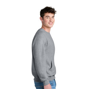 Sweat-shirt homme en coton mélangé épais pull classique à col rond avec poche haut chaud décontracté pour temps froid - Product Image 4