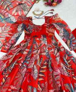 Diseñador Georgette bordado Salwar Kameez traje de encaje secuencia trabajo largo fiesta desgaste étnico prenda-precio al por mayor - Product Image 6