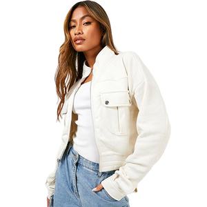 Veste en coton épaisse unisexe personnalisée, vêtements d'hiver de haute qualité pour femmes, veste confortable à plusieurs poches, vestes pour femmes - Product Image 4