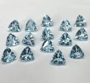 Topaze bleue ciel naturelle 7mm forme billion à facettes de qualité supérieure-Topaze bleu ciel en vrac - Product Image 3