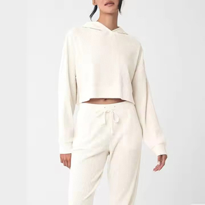 Conjuntos Deportivos de Sudadera con Capucha y Pantalones Deportivos para Mujer, Ropa Deportiva para Correr, Sudadera Corta con Capucha, Chándal - Product Image 6