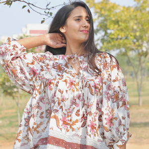 2024 femmes été tenue décontractée 100% coton élégant imprimé fleuri ample Long bouton décoration naturel à la mode robe d'été - Product Image 1