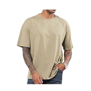 Camisetas de Hombre de Alta Calidad al por Mayor, 100% Algodón, Hombros Caídos, Talla Grande, Transpirables y de Secado Rápido - Product Image 6