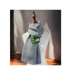 Bufanda cuadrada pequeña con degradado rectangular cuadrada sin teñido anudado de lino de fibra natural en stock bufandas de seda