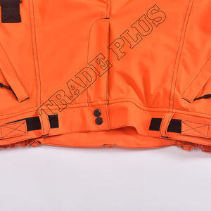 Pantalon Cargo Snowboard Imperméable Orange Haute Visibilité avec Ajusteurs de Ceinture Poches à Fermeture Éclair Sécurisées et Poignets Élastiques - Product Image 3