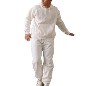 Vente en gros de haute qualité pour femmes survêtement en coton épais surdimensionné ensemble de pantalons de survêtement à capuche respirant blanc 2026 - Product Image 4