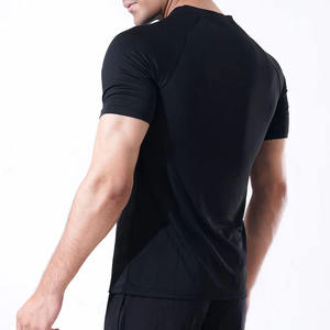 เสื้อยืดออกกำลังกายออกแบบลายพื้นด้วยโพลีเอสเตอร์/ ผ้าฝ้าย280กรัมผ้าถักแบบทางการ - Product Image 2