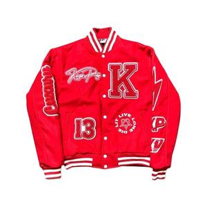 Chaquetas Unisex bordadas lisas en blanco hechas a medida, chaqueta de béisbol Letterman para hombre, chaqueta Bomber personalizada para hombre - Product Image 1