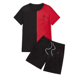 Custom Streetwear Cotton <b>Jogging</b> <b>Short</b> Set Sportswear Gym Tracksuit and <b>Short</b> 2 Piece <b>Shorts</b> Track Suit <b>Men</b> T Shirt Set - Product Image 1
