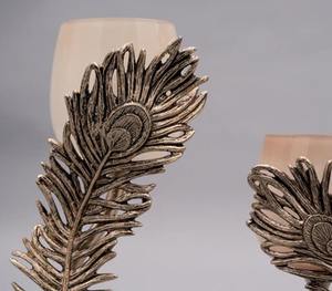 เชิงเทียนขนนกสไตล์วินเทจของช่างฝีมือที่เหมาะสำหรับการเพิ่มความหรูหรามีสไตล์อบอุ่นและมีเสน่ห์ในการตกแต่ง - Product Image 6