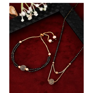 Mangalsutra noir ou Mangalsutra artisanal, ensemble de bijoux fins - Product Image 1