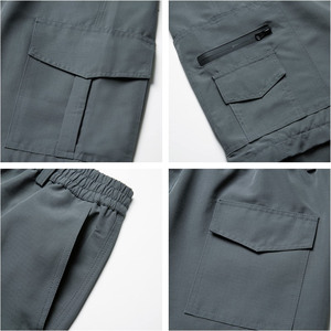 Streetwear personnalisé, pantalon baggy en coton à jambes larges pour hommes, multi-poches, lavage à l'acide, soleil, pantalon cargo pour hommes, pantalon de survêtement tricoté - Product Image 5