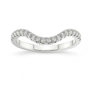 แหวนเพชรโค้งมนประณีต เพชรเลี้ยงในห้องปฏิบัติการ 0.25 กะรัต น้ำหนักรวม 14K ทองคำแท้ สี FG ความสะอาดระดับ VS เพชร 20 เม็ด โค้งมนอย่างอ่อนโยน สวมใส่สบาย - Product Image 1