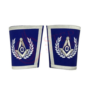 Custom Past High Priest Embroidered Gauntlet Cuff <b>Set</b> Royal Arch Ceremonial Regalia - Product Image 6