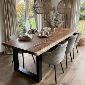 Juego de Mesa de Comedor Cuadrada de Madera Maciza Estilo Europeo |   KALATRI de Diseño Moderno, Ecológico y Hecho a Mano para Apartamento - Product Image 4