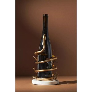 Meilleure vente Support de bouteille de vin de concepteur de pieuvre en aluminium poli brillant de finition de couleur argentée fournitures décoratives de support - Product Image 4