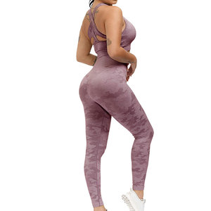 Conjunto de Yoga para Mujer de Talla Grande, Diseño Nuevo, Reversible, con Logotipo Personalizado en la Parte Delantera, Secado Rápido, Transpirable, de 2 Piezas, Spandex/Poliéster Elástico - Product Image 2