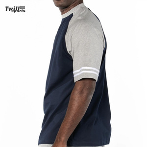 Hauts à col rond à la mode pour hommes 100% coton fibre de bambou manches courtes T-shirts raglan pour l'été tenue décontracté Hip Hop Street Style - Product Image 3
