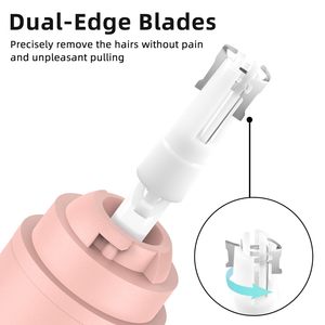 Tondeuse portable rechargeable sans fil pour nez, oreilles et sourcils, double lame, en plastique, pour hommes et femmes, usage domestique et en camping-car - Product Image 5