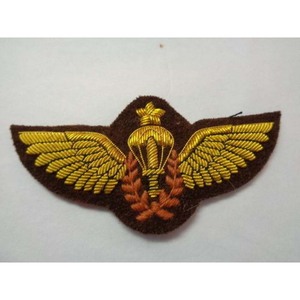 Écusson brodé en or pour parachute, tissu inconnu, ailes de parachute - Product Image 1