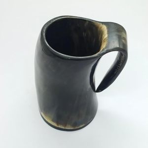 Jarra de Cuerno Natural para Beber, Acabado Pulido para Cerveza y Hidromiel, Jarra de Cuerno Hecha a Mano con Diseño Medieval Tradicional a Bajo Costo - Product Image 6