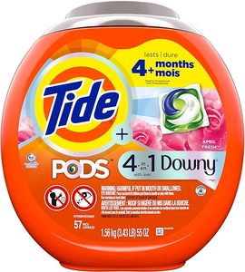 Tide PODS avec lessive liquide Downy, parfum April Fresh, 57 unités - Product Image 1