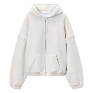 Sudaderas con capucha de lana de algodón 100%, diseño bordado de patrón sólido, estilo informal para hombre, cuello con capucha de gran tamaño, longitud larga, ajustado para otoño - Product Image 4