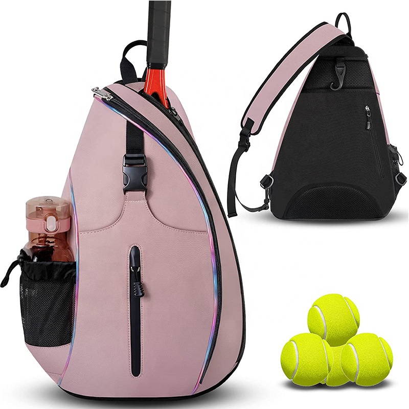 Franklin Sports Padel Sling Bag - Padel Equipment + Gear Backpack - Gray