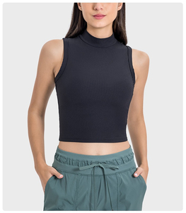 OEM Personnalisé Haut de gamme Débardeur de sport et de yoga pour femme, respirant, col rond, sans manches, pour la course, le sport et la gym, 100% - Product Image 4