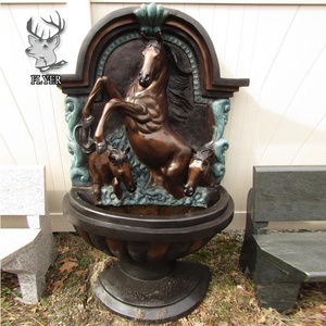 Fuente Decorativa <span class=keywords><strong>para</strong></span> Jardín con Diseño de Caballo Bebiendo, Fuente de Pared <span class=keywords><strong>para</strong></span> Interiores con Cabeza de Bronce, Cascada <span class=keywords><strong>para</strong></span> Exteriores - Product Image 2