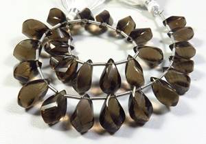 ลูกปัดควอทซ์สโมคกี้อัญมณีหลวมสีน้ำตาลขนาด11-16มม. พร้อมลูกปัดพลอยบิดเกลียว9นิ้ว - Product Image 4