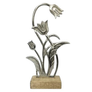 Décorations élégantes de l'arbre de Noël de Pâques en métal personnalisées au design floral Ornement de table Ornements de Noël - Product Image 4